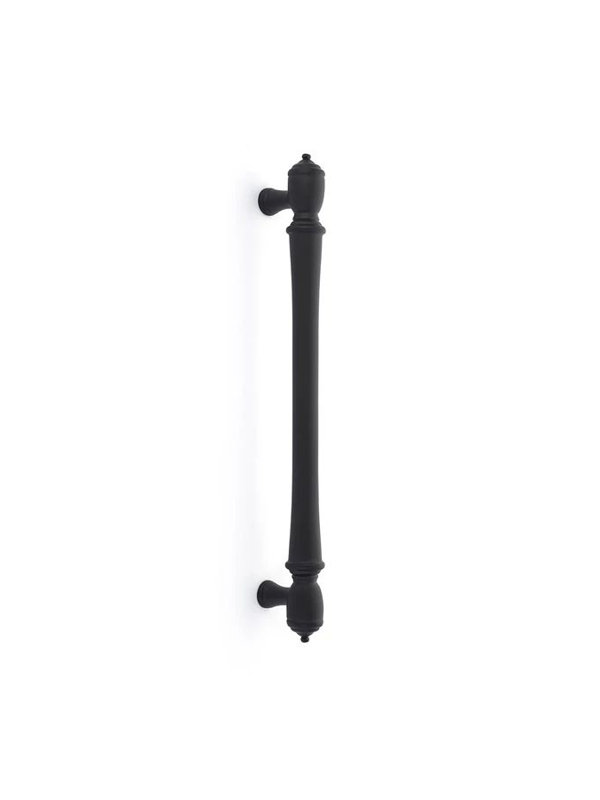 Poignée de porte de douche en verre Emtek Spindle, 12", Dos plat