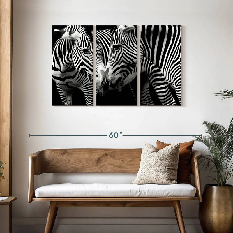 Brampt Nuzzling Zebra, 28" H x 45" W