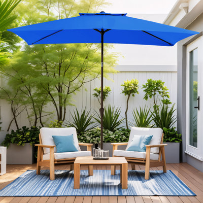 Le 10' x 6' 5" Rectangular Tilt Market Umbrella