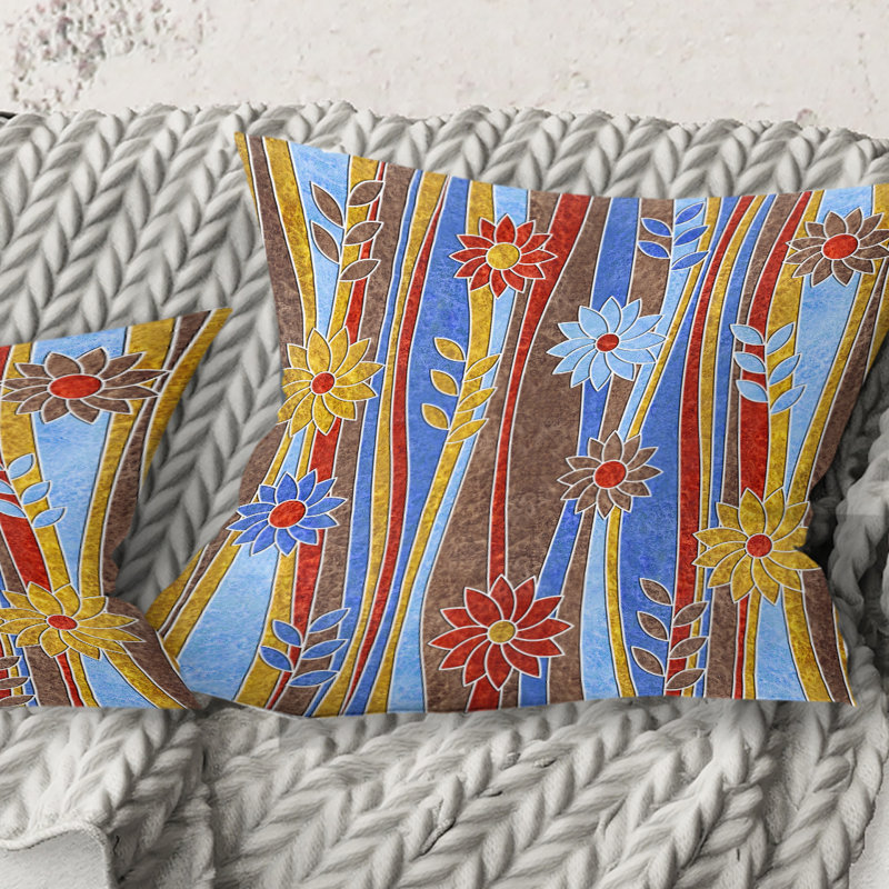 Coussin Floral, 18 po x 18 po