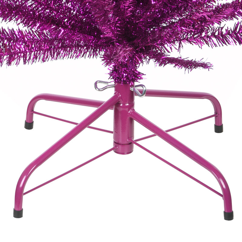 Arbre lamé rose de la collection Tinsel, 6 pi