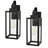 Schock 1-Light Matte Black Outdoor Wall Lantern-2043978131
