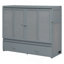 Lit escamotable double avec port USB et grand tiroir, gris-629665012-629665019