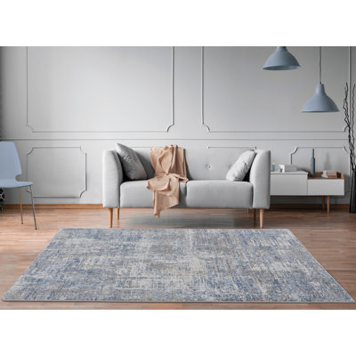 Tapis bleu uni 5 pi 3 po x 7 pi 2 po Fanna de United Weavers