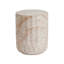 Table d'appoint extérieure / intérieure en béton léger, table d'appoint en finition travertin cylindrique