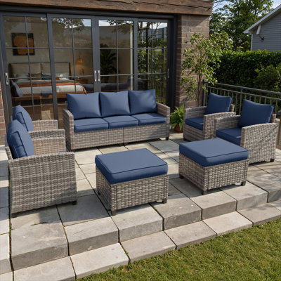 7-Piese Outdoor Conversation Sets With Cushion