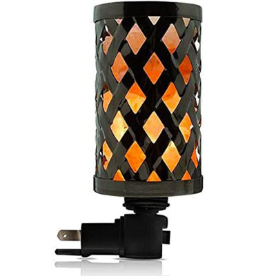Jerusalem Himalayan Glow Vintage Style Salt Lamp Night Light with Pink Salt Chunks, 360 Degree Rotatable Wall