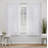 Exclusive Home Spirit Woven Pouf Applique Sheer Rod Pocket Curtain Panel Pair-60234073