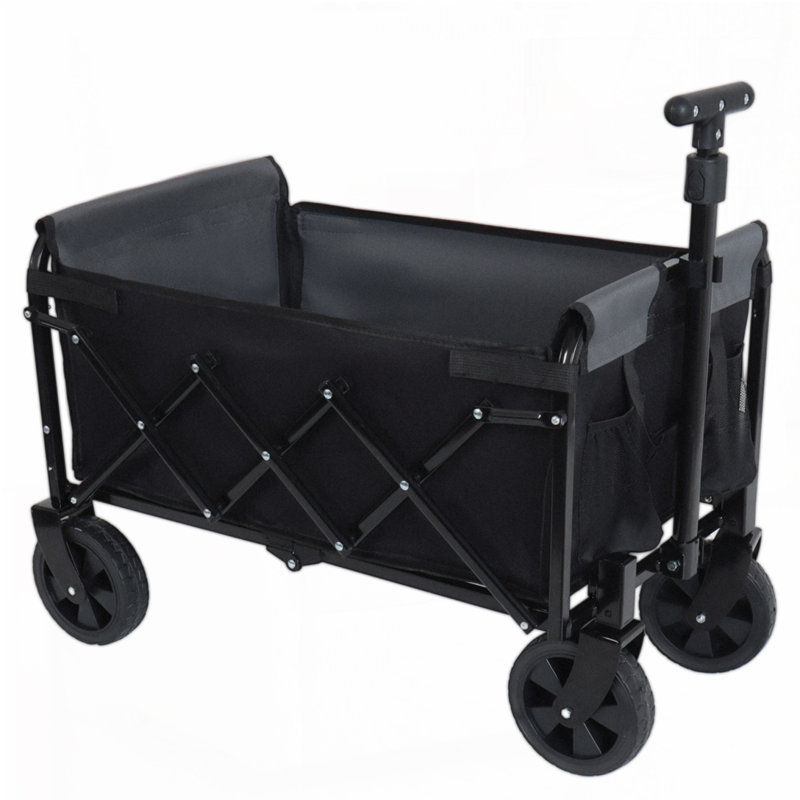 Convertible Folding Camping Wagon Cart, Black
