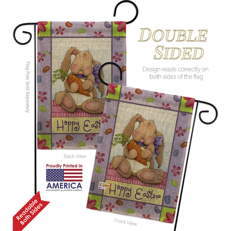 Double Sided 18.5'' H x 13'' W Polyester Easter Flag Set