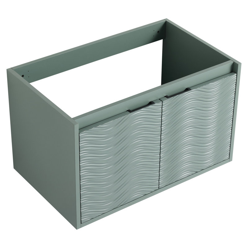 Meuble-lavabo de salle de bain avec portes à fermeture douce, 30 pouces pour les petites salles de bain aux portes douces