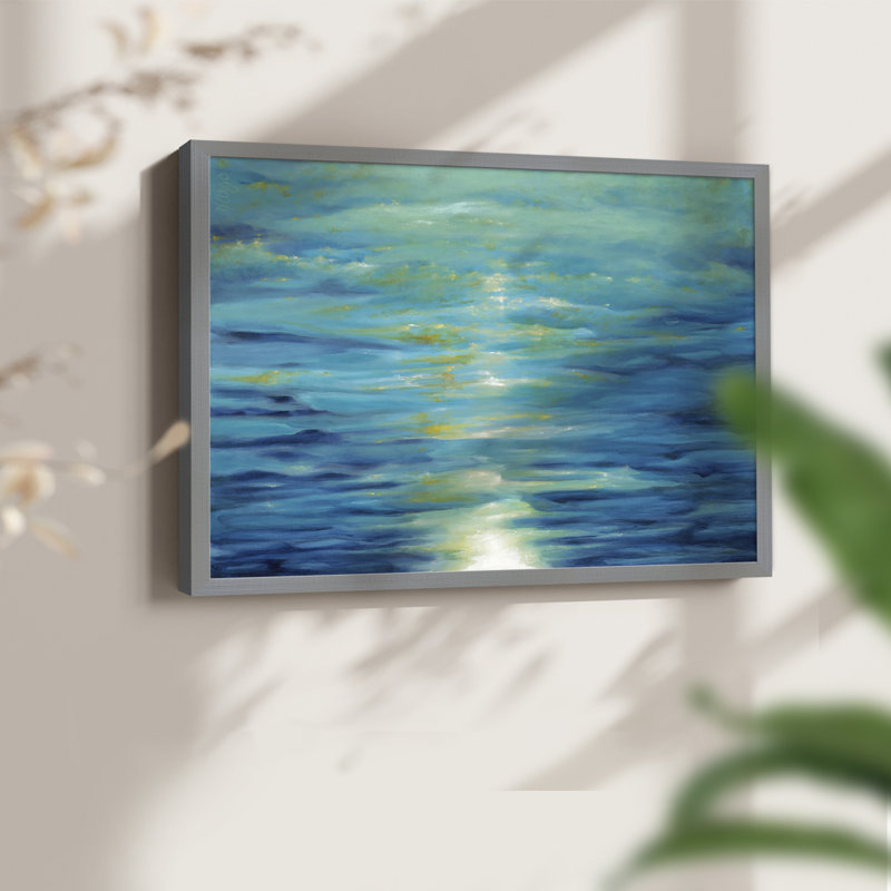 Deep Blue -Framed Print - Restickable, 8" H x 10" W, Gray