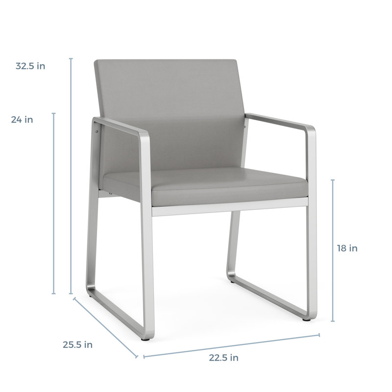 Chaise d'invité Gansett, Argent, Back-Kaleidoscope Foam/Seat-Sentry Watchtower