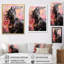 «Pink Black Horse Vibrant Pink Equine», reproduction sur toile-1793371772-1793371716