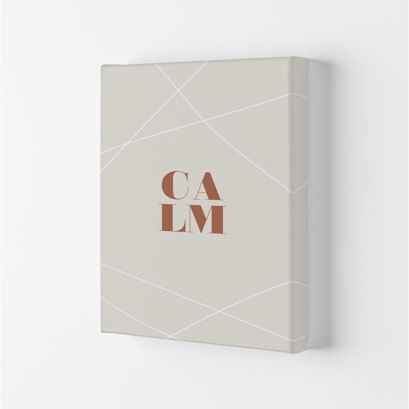 Calm - Print on Canvas, 29.7cm H x 21cm W x 4cm D, Wrapped Canvas