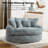 55-Inch Large Round Oversized Chair, Upholstered Oversized Round Sofa Chair – Comfy Big Circular Lounge Chair for Home Spaces-1263309884