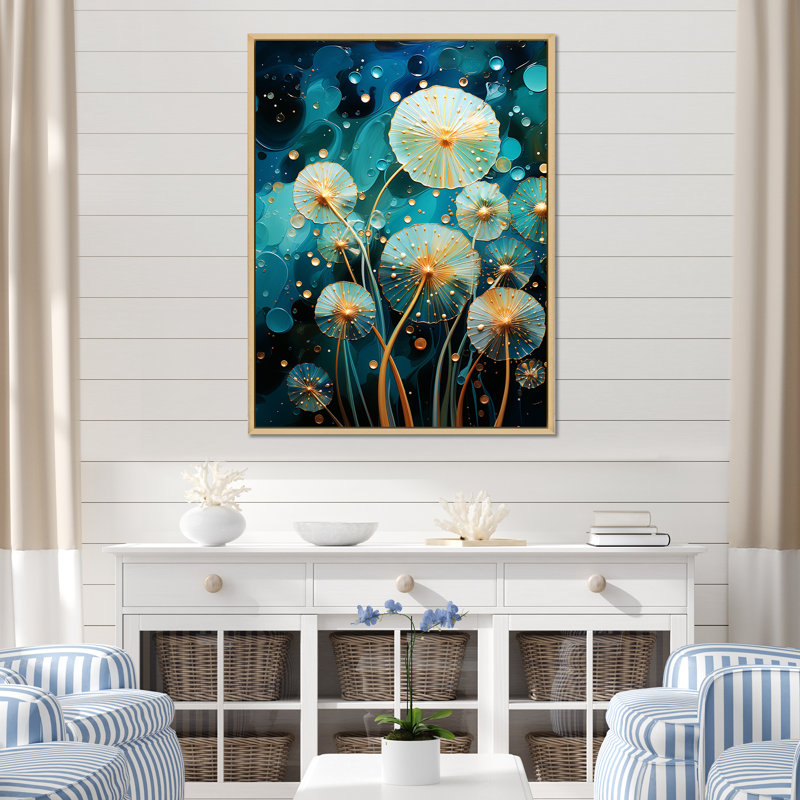 Seacreature Reflections sur toile, Cadre naturel flottant, H 32 po x l 24 po