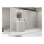 Meuble-lavabo autoportant avec lavabo en résine blanche et 2 portes d'armoire à fermeture en douceur (-emballage)-1898593414