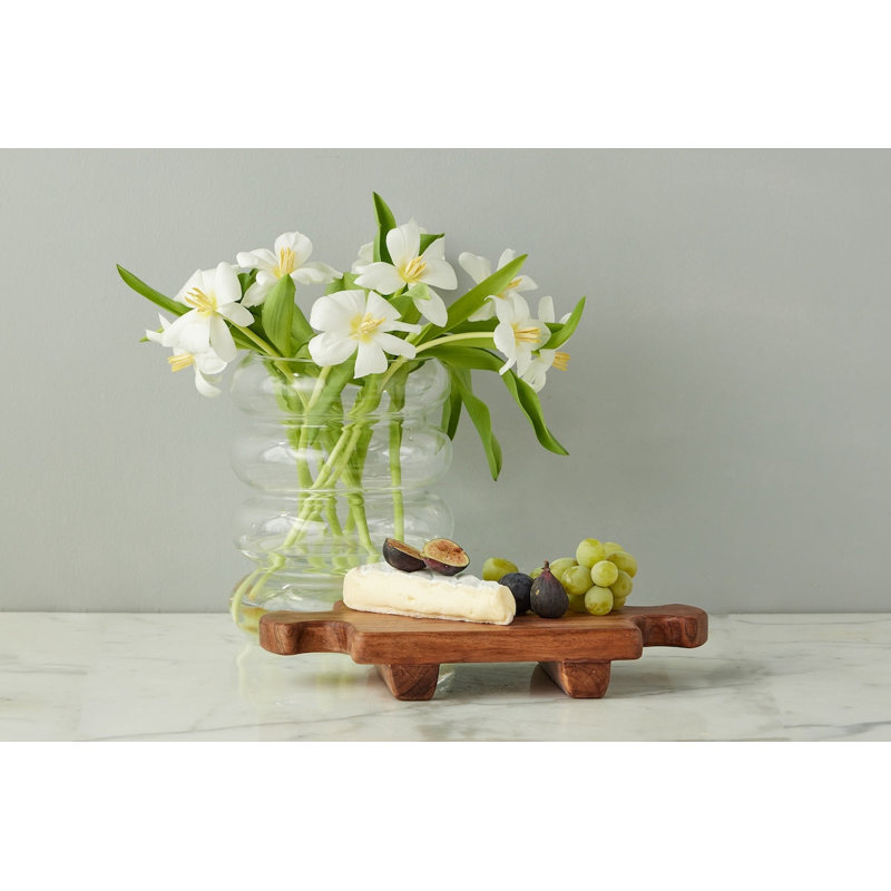 Normandy Wood Riser Footed Tray, Small
