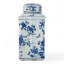 Blue and White Square Jar