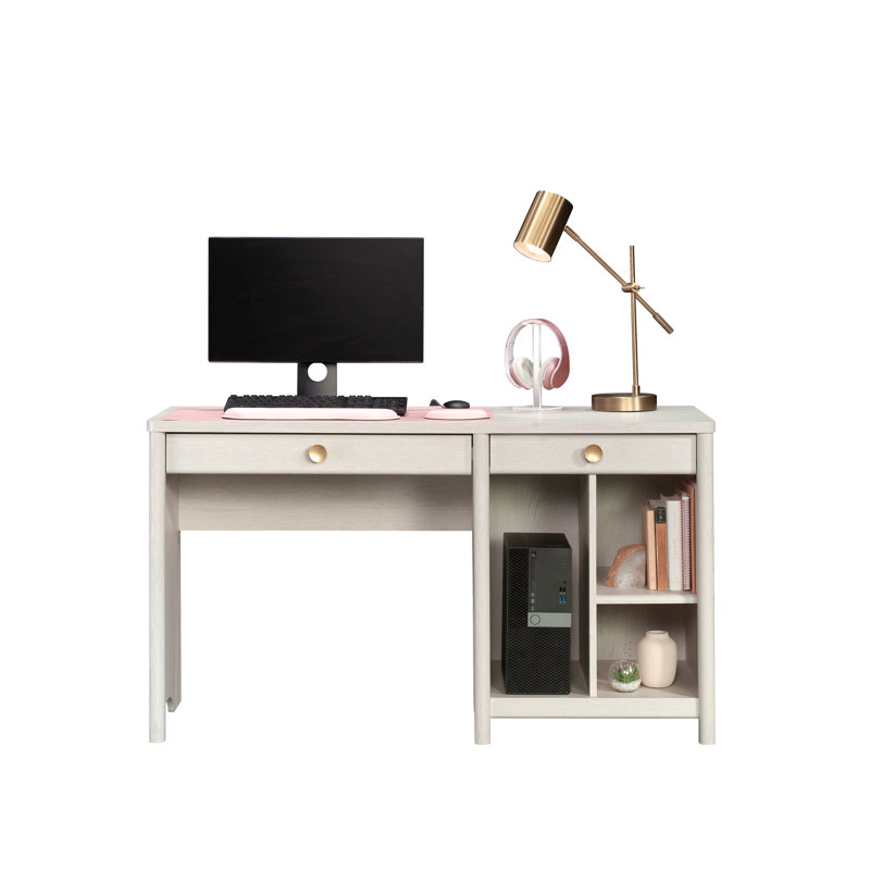 Computer Desk, Light Grey Finish