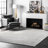 Zayan Moroccan Power Loom Performance Light Gray Rug-1478566657