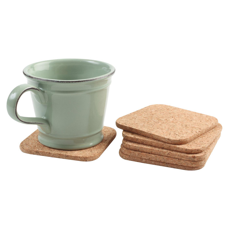 Cork Square 6 Piece Coaster Set