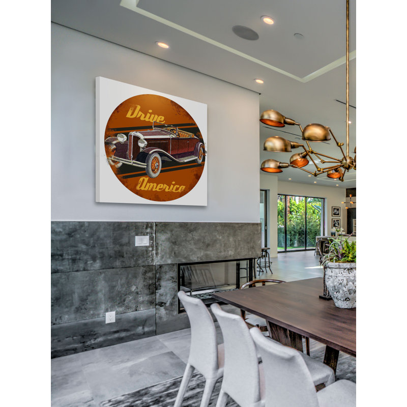 Drive America - Wrapped Canvas Print, 122 cm H x 122 cm W