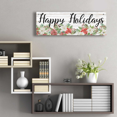 «Happy Holiday Sign» par Cindy Jacobs, art mural en verre acrylique