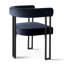 Ensemble de salle à manger pour 4 personnes avec table ronde l 47 po Dulcine et chaises rembourrées en velours-106913033