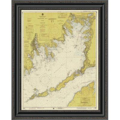 " Nautical Chart - Buzzards Bay CA. 1974 - Sepia Tinted "
