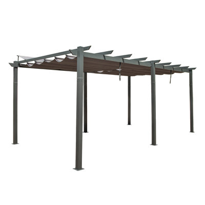 Pergola d'extérieur en aluminium rétractable avec auvent
