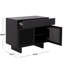 Table de chevet 1 tiroir 2 portes Quaid-1846662449
