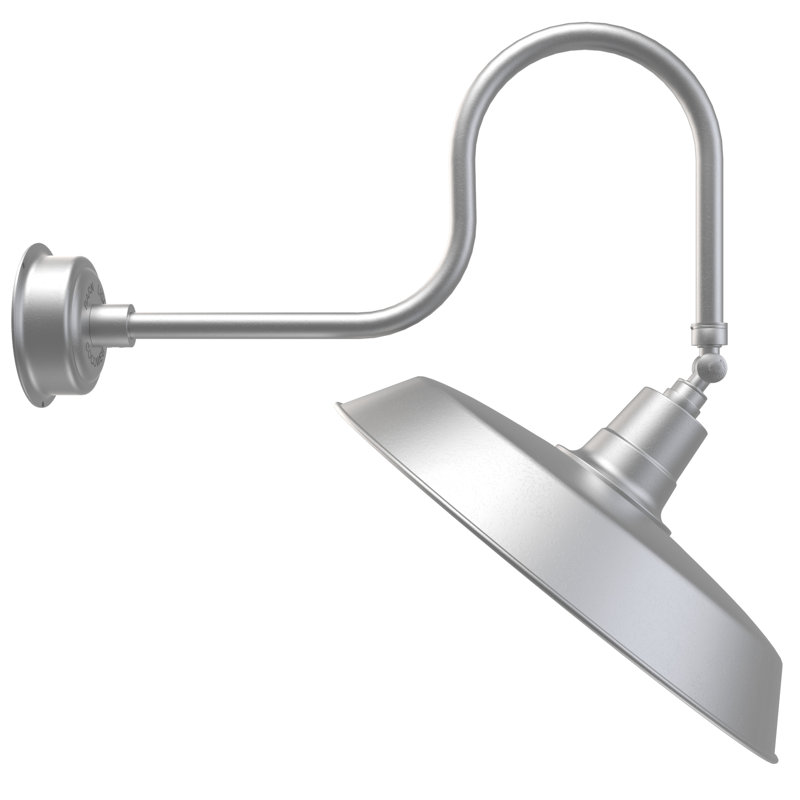 Luminaire de grange d’extérieur à del oldage, Argent galvanisé