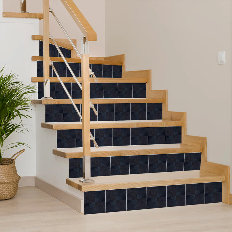 Dark Slate Gray Vinyl Peel and Stick Mosaic Tile Set