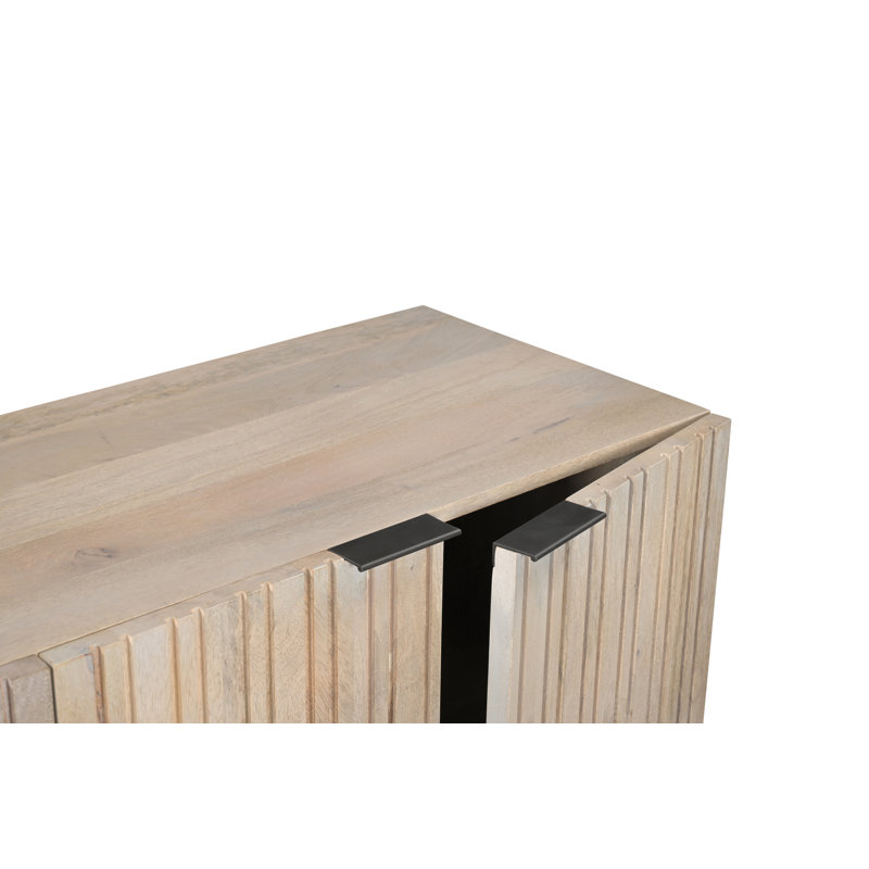 Meuble audio-vidéo en bois massif pour téléviseur de 55 po ou moins