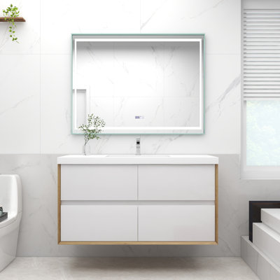 Ensemble de meuble-lavabo simple mural 48 po Maiteder