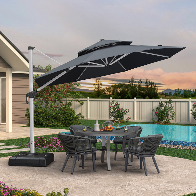 Johnathon 335cm Cantilever Parasol, Grey