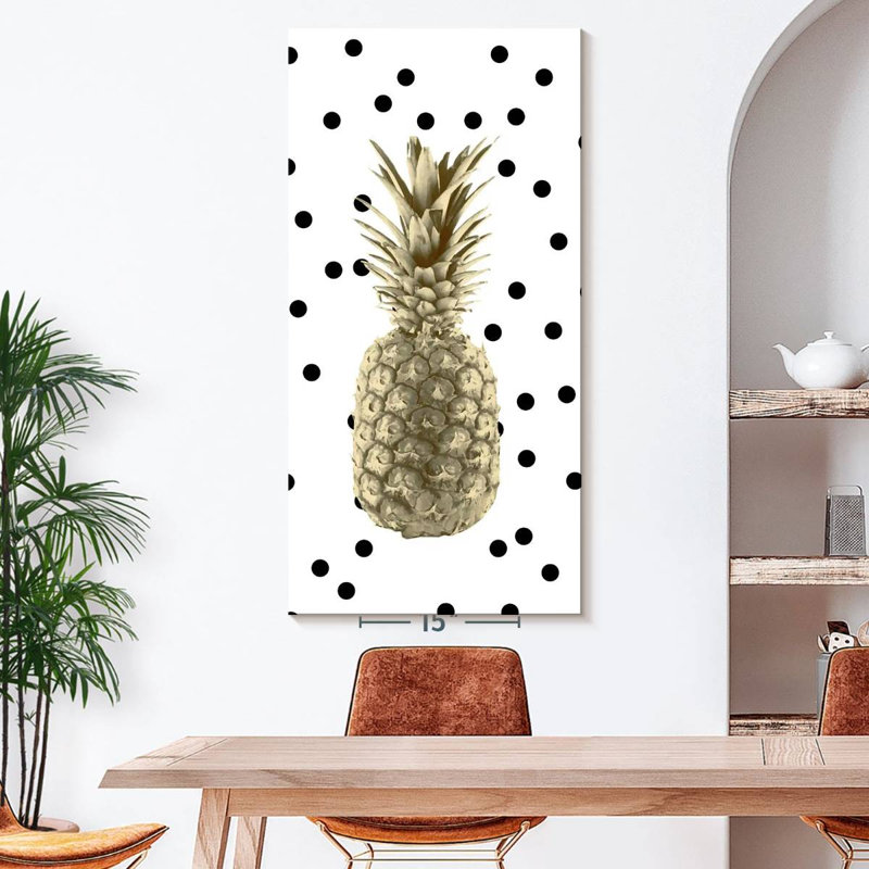 " Pineapple Dots " by Enchanté Designs, 27" H x 54" W x 1.25" D
