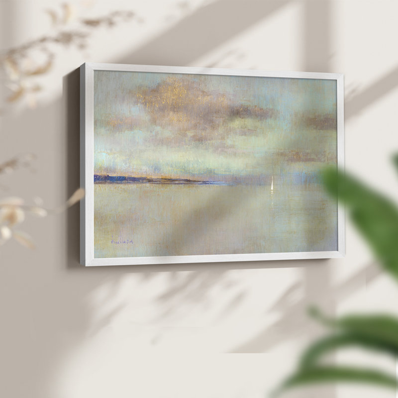 August Morning -Framed Print - Restickable, 16" H x 20" W, White