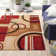 Carlei Arcs & Shapes Red Modern Rug