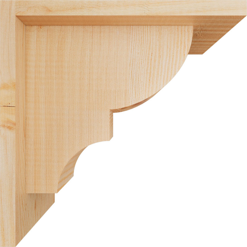 Corbeau Ridgewood avec contre-plaque, H 10 po x l 5,5 po x P 10 po, Sapin de Douglas, Lisse