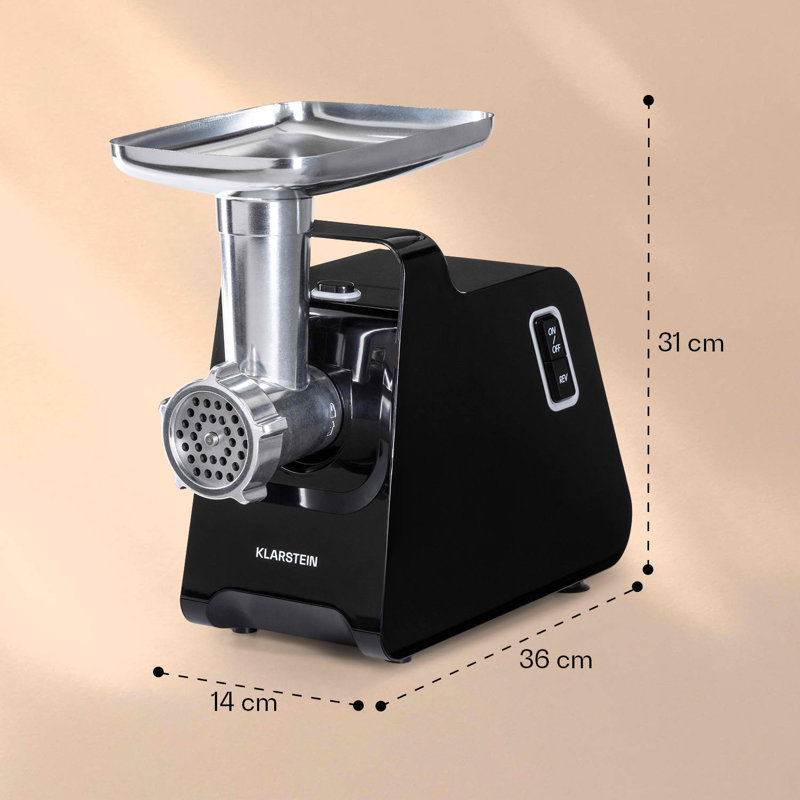 Klarstein Mighty Mince Plastic Electric Meat Grinder, 27.5cm H x 33.5cm W