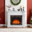 Electric Fireplace Mantel Heater With Realistic Stacked Stone Surround Timer And Remote Control-155457089