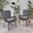 Grey Chair With Robust Iron Support And Waterproof Seat Club Strong Legs - Cushion Pad