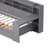 Wooden Daybed with Storage Shelves, Multi-functional Bed with Two Storage Drawers and Study Desk, Gray-409598428