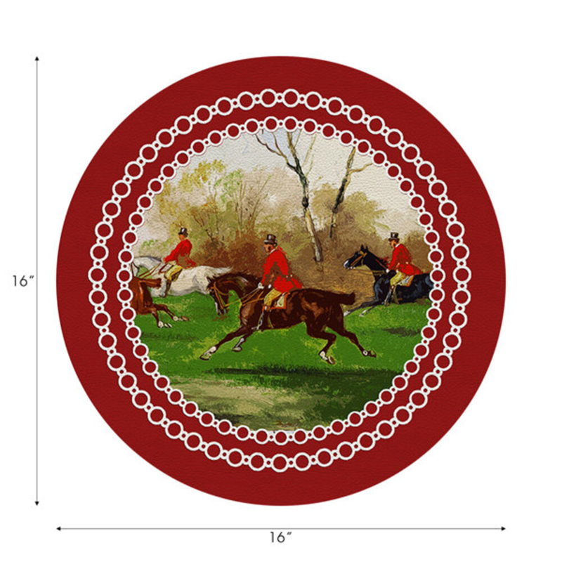 Napperon en cuir, Rouge