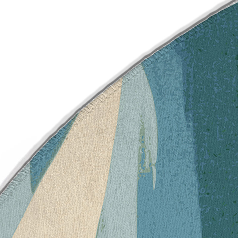 Lunar Canopy Indoor And Outdoor Area Rug, Round 5'