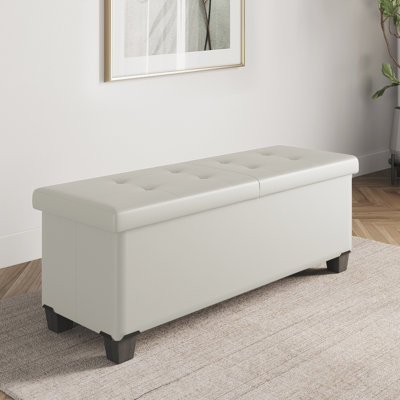 Arlana Vegan Leather Storage Ottoman