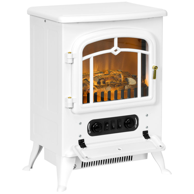 Alfio Marlow Home Co. 41.5cm W White Electric Fireplace